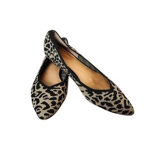 Corso Como Jullia Ballet Leopard Print Knit Slip-on Flats Sz‎ 8.5